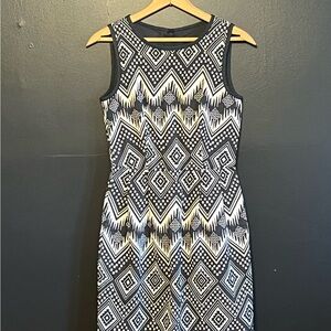 J. Crew Black and White Diamond Dress